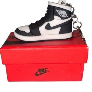Air Jordan 1 High Top Nike Key Chain/ Bag Charm Black & White Comes w/box